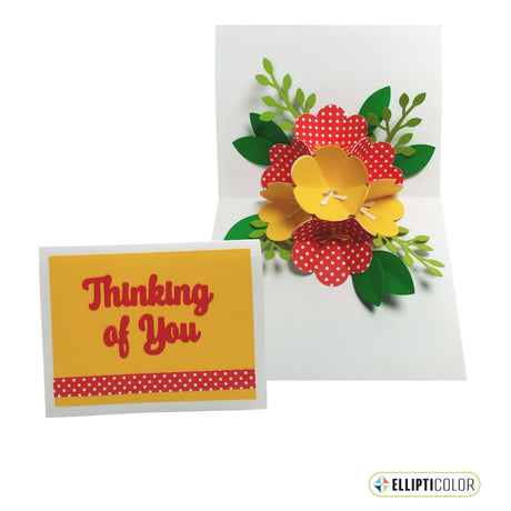 Bright Flowers Pop Up Card