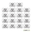 18 black and white decorative sets of words that say "First Day of " with a year that ranges from Preschool to Senior Year.